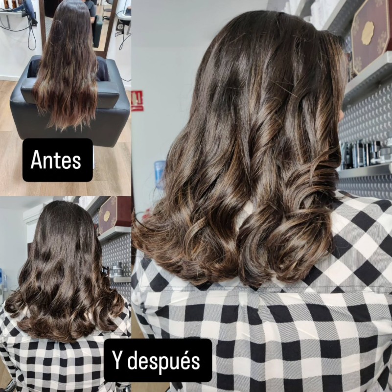 Jose Manresa Peluqueros ejemplo corte, peinado y servicios. foto del antes y después